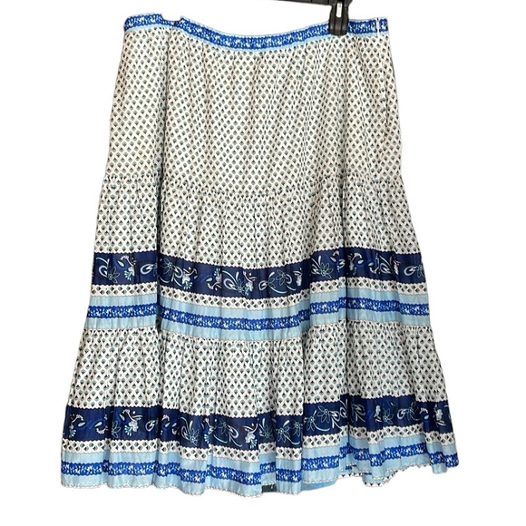 J. Crew Tiered Block Print Maxi Skirt 2X - Picture 3 of 15